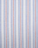 Close up of the custom linen shirt for men in grey with blue and red stripes by Luxire Clothing