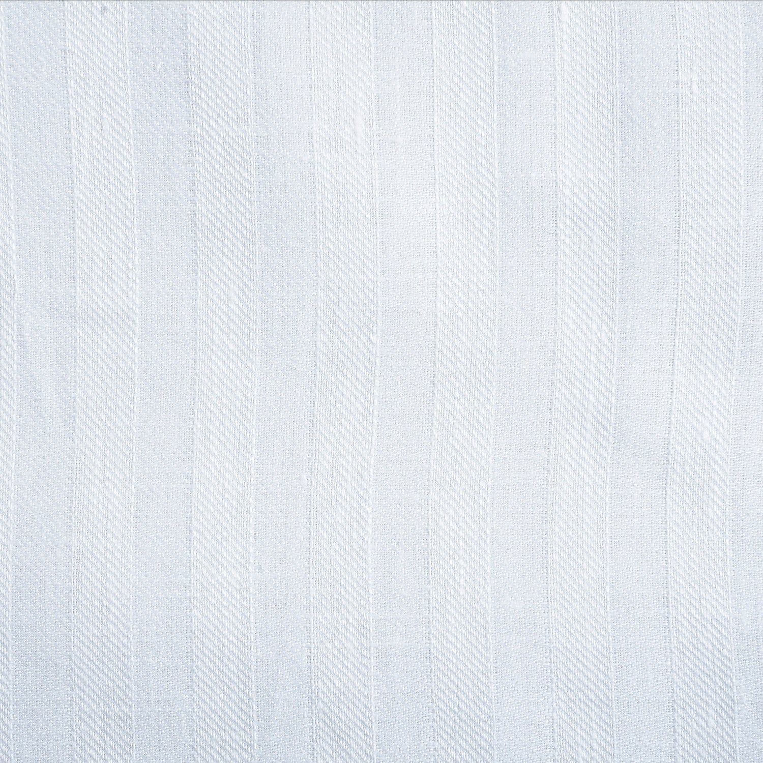 Close up of the custom linen shirt for men in white with wide stripes by Luxire Clothing 2