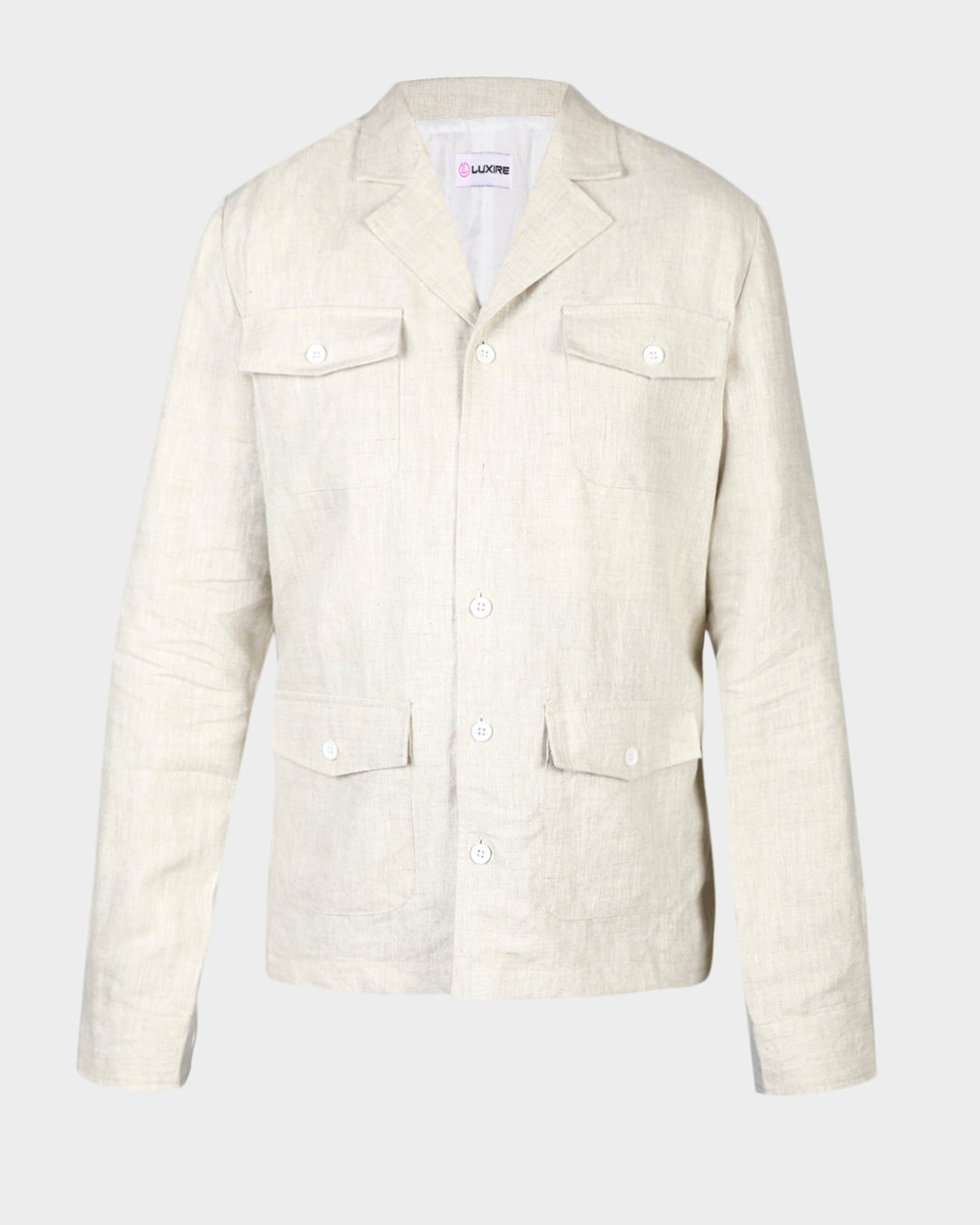 100% Linen Suiting Muslin Shirt Jacket - 7