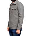 Luxire Light Grey Wool Shirt Jacket