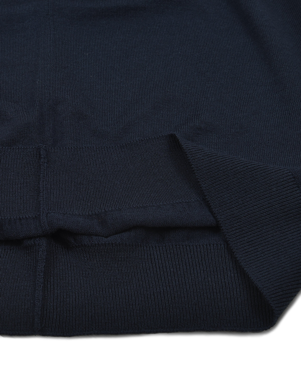 EZS Merino Wool Navy Long Sleeve Polo - 12