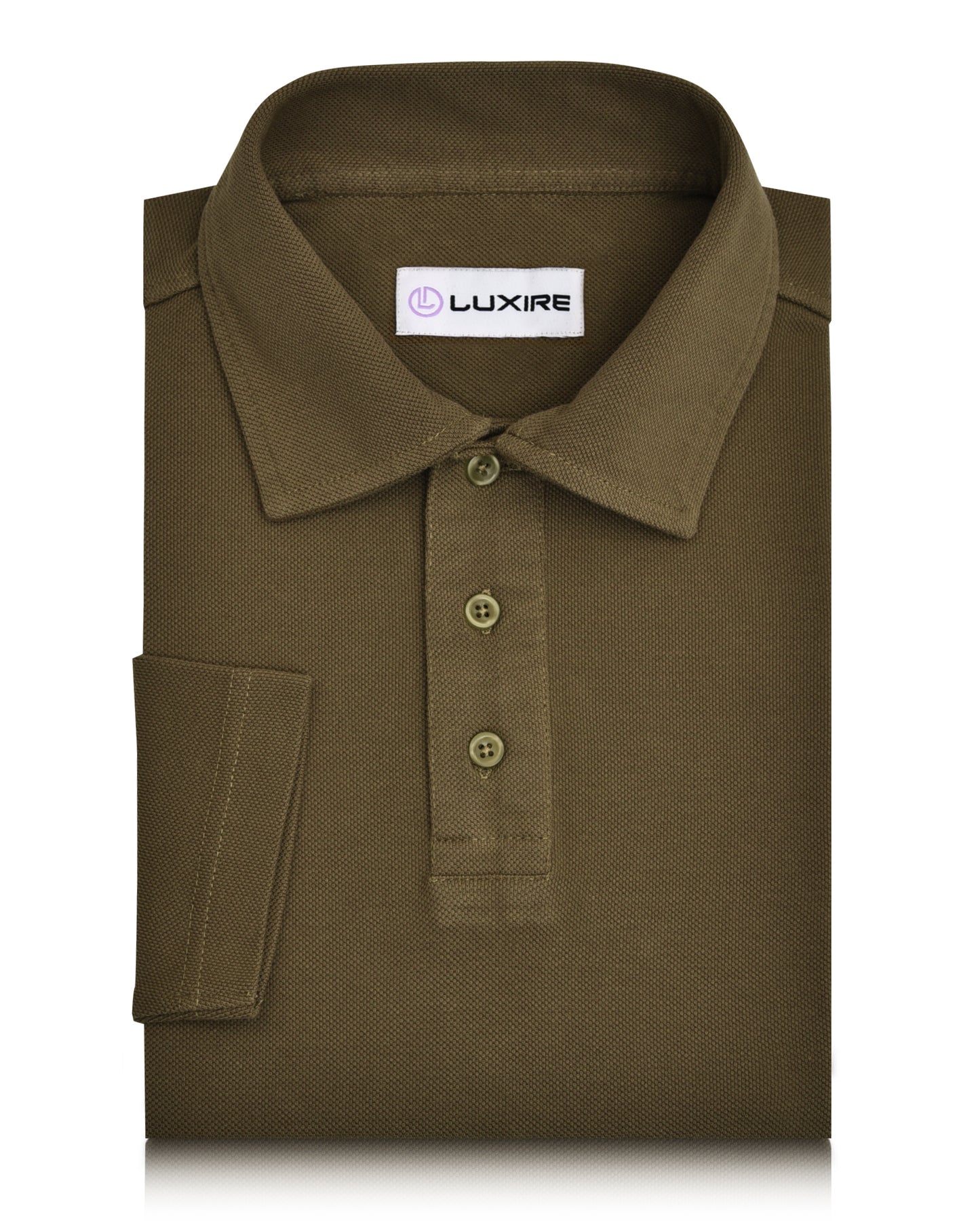 EZS Aria Olive Long Sleeve Polo