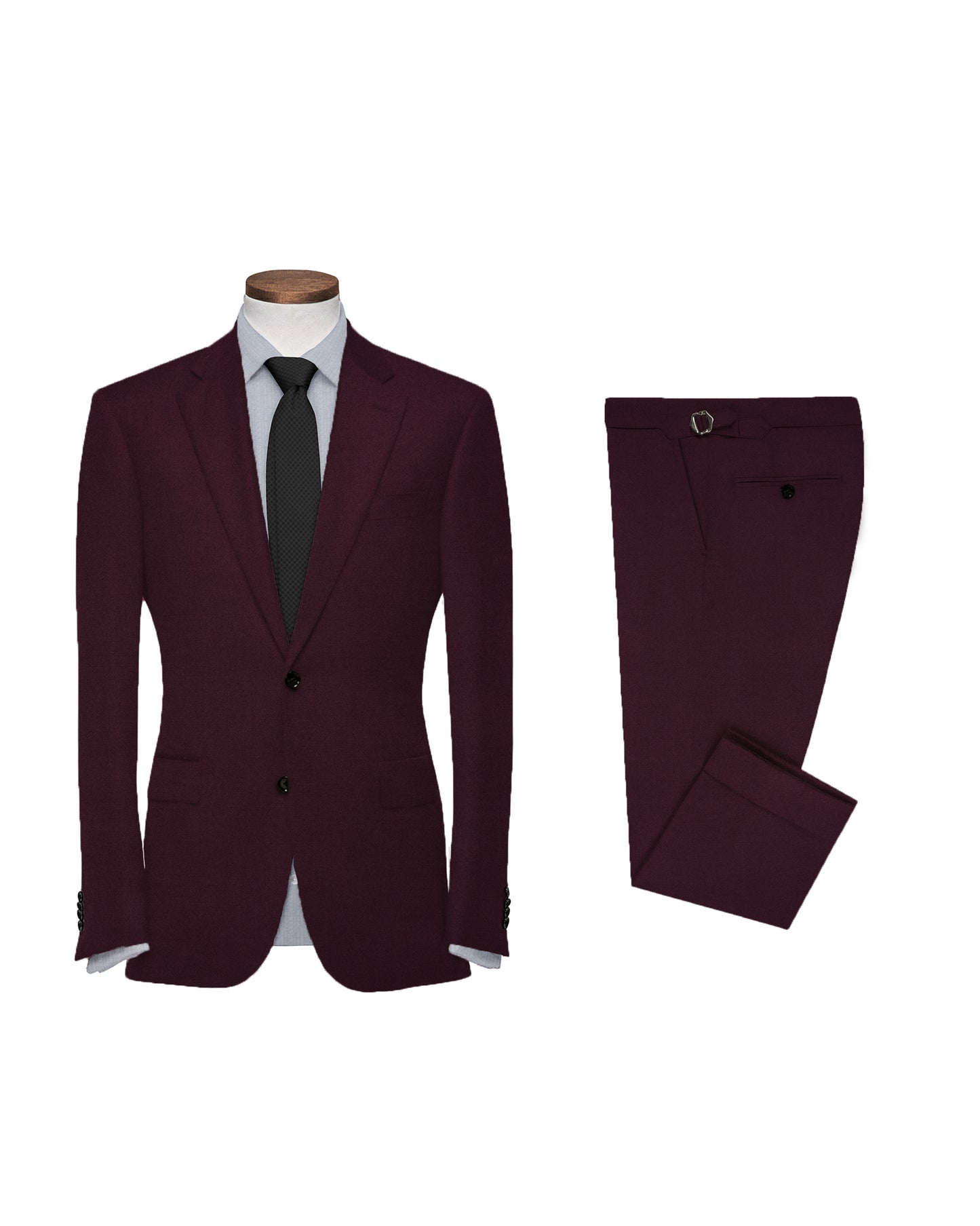 Dugdale Maroon Wool Flannel Suit