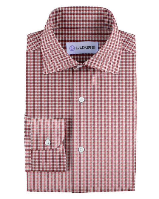 Friday Shirt:Red Double Pin Checks