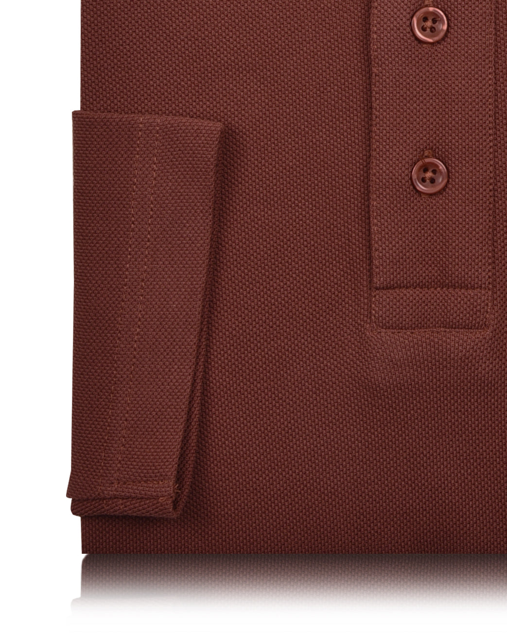 EZS Aria Rust Long Sleeve Polo