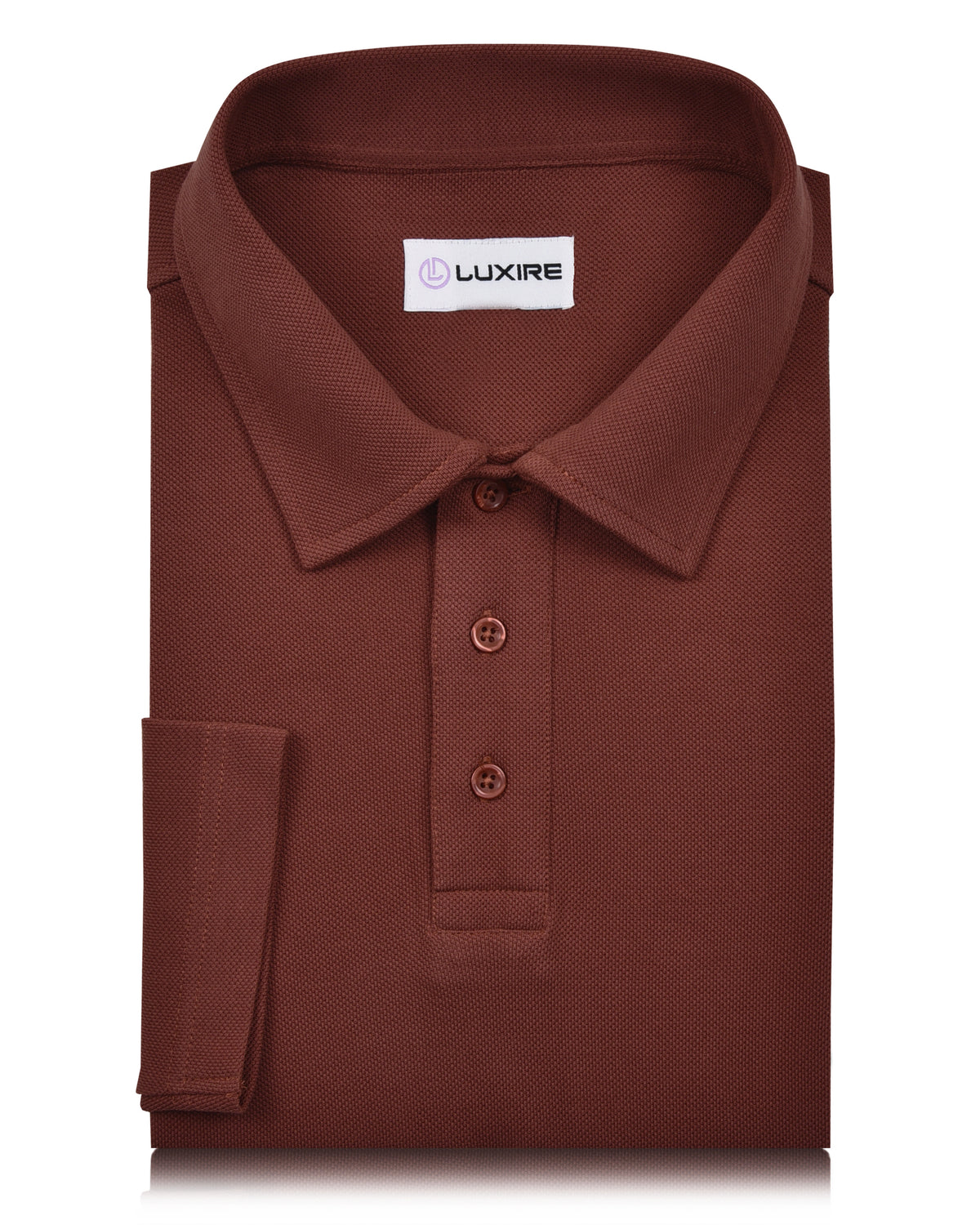 EZS Aria Rust Long Sleeve Polo - 3