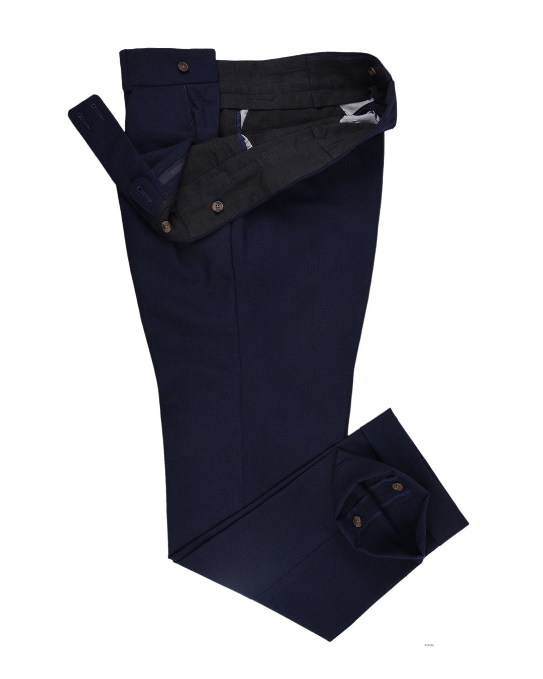 Minnis Fresco-Dark Navy Plain 10 Oz Wool - 2