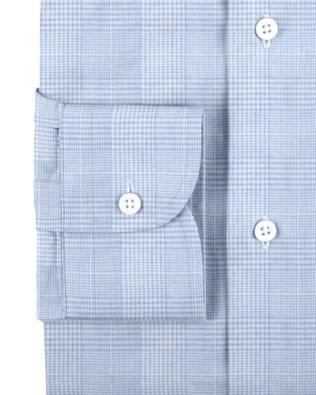 Light Blue and White Tattersall Checks