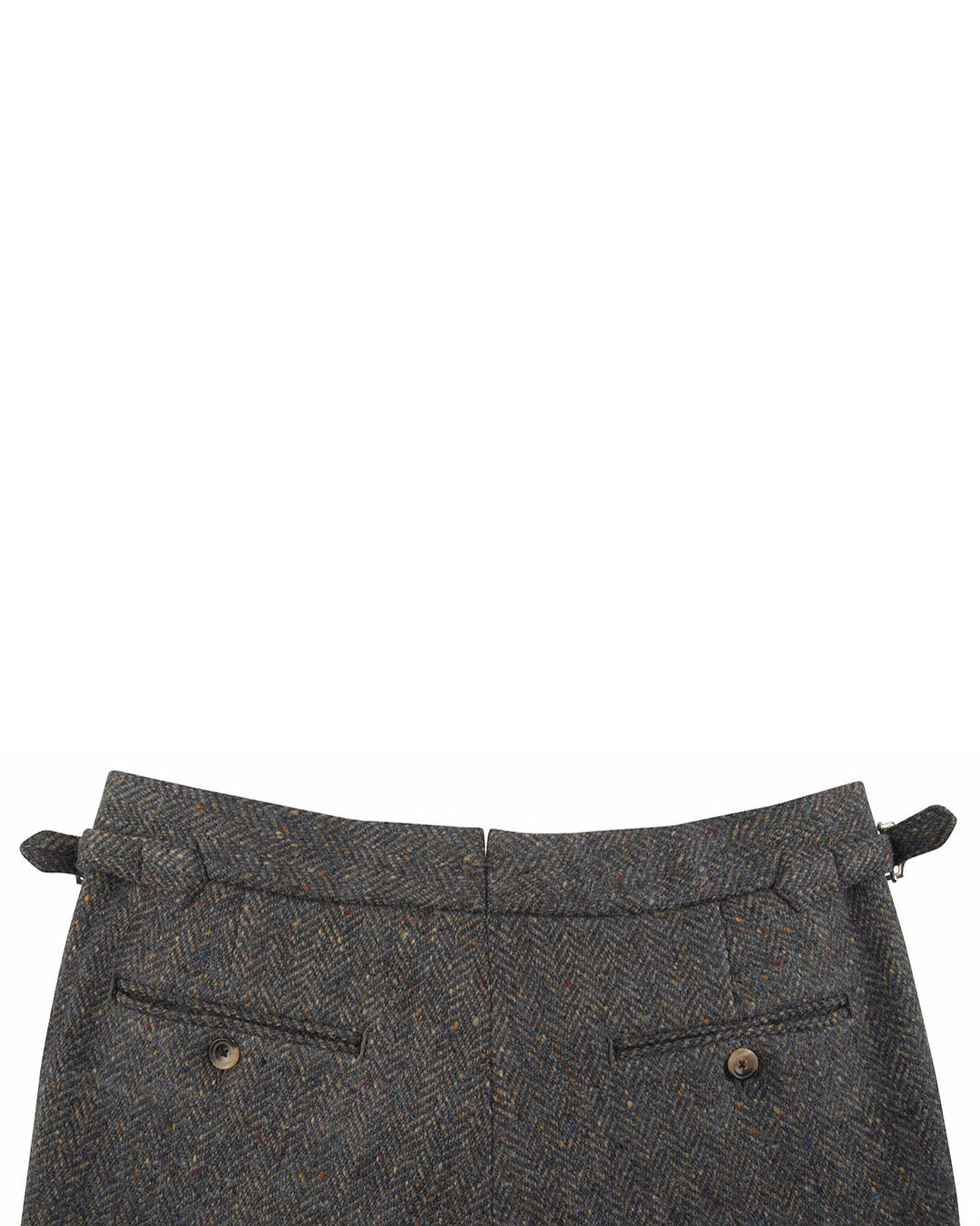 Molloy Herringbone Donegal Tweed Pants - Indigo