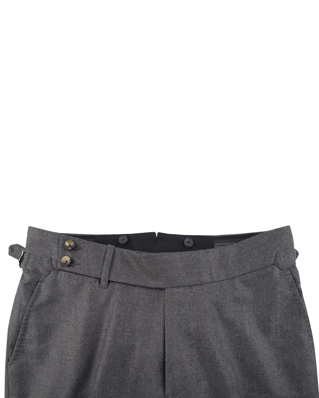 Minnis Mid Grey Wool Flannel Pant - 2