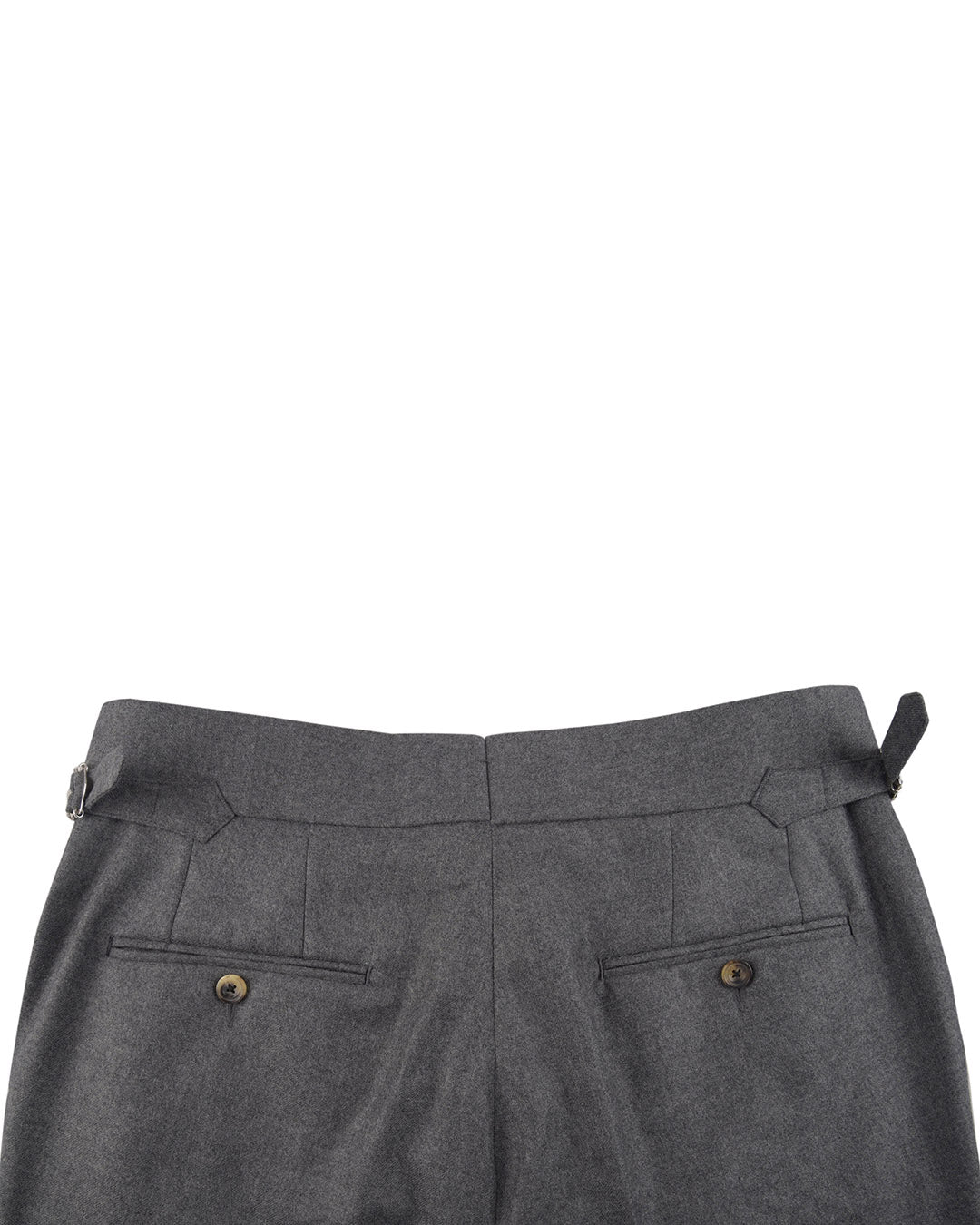 Minnis Mid Grey Wool Flannel Pant - 4