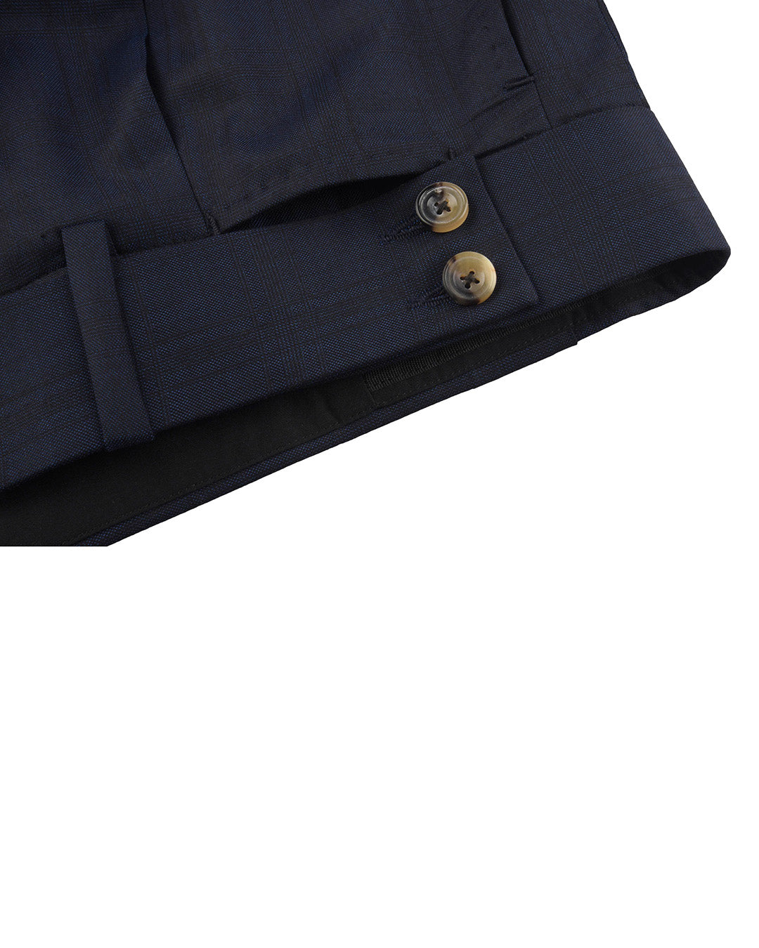 Drago Navy Checks Super 160s Wool - 5