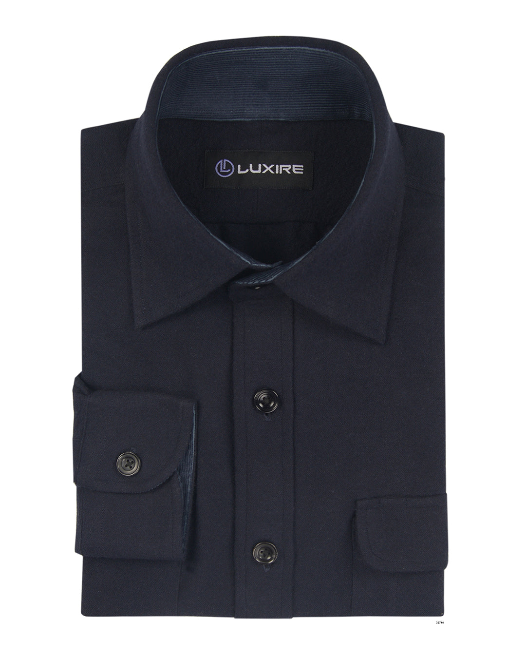Dark Navy Flannel - 1