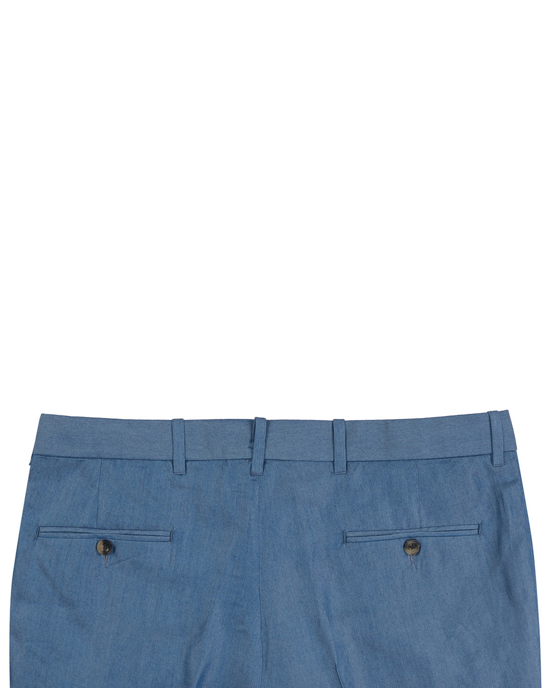 Blue Plain Cotton Pant - 5