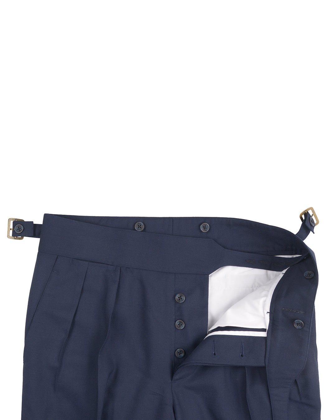 Holland & Sherry Crispaire Navy Solid - 3