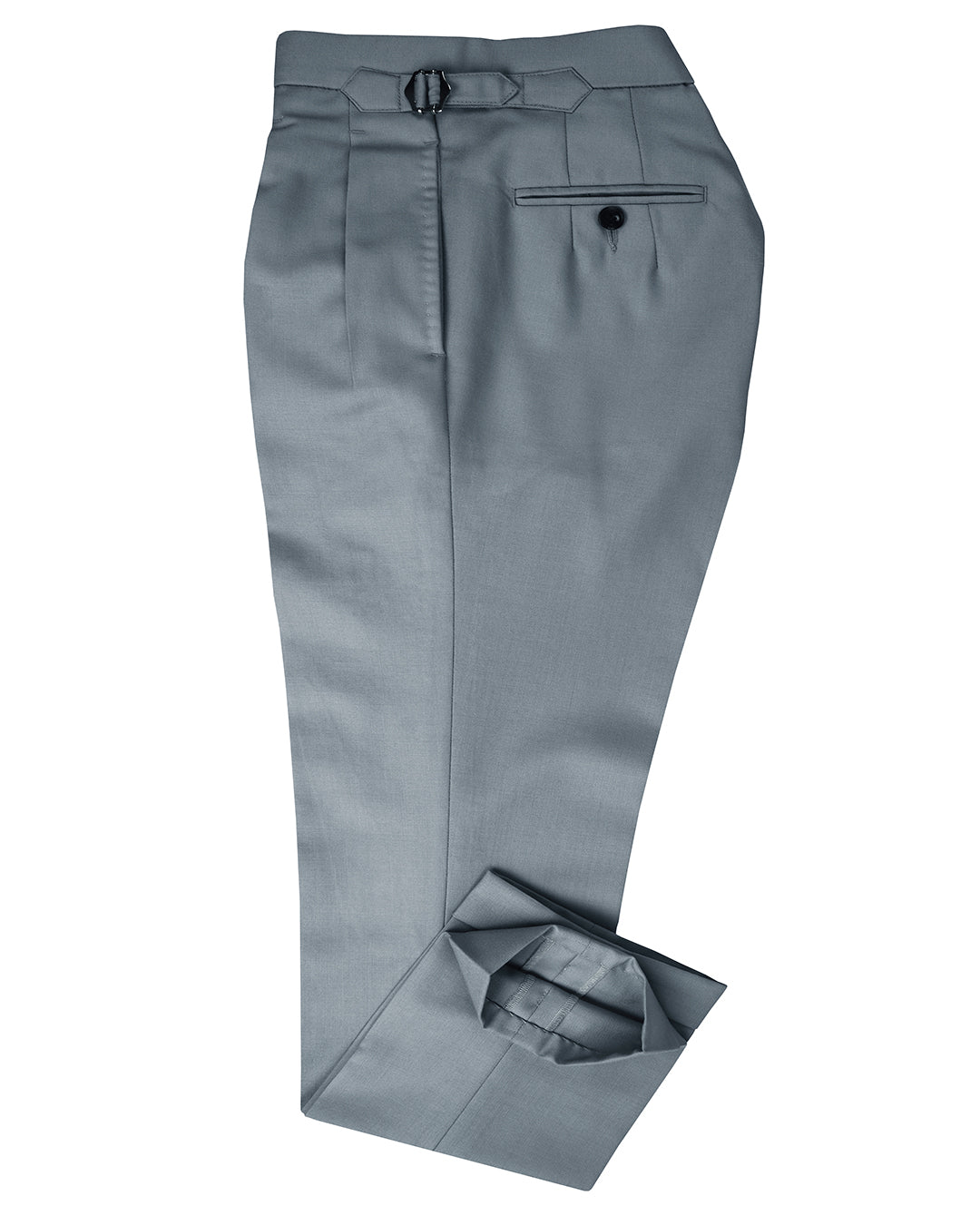 Dugdale Fine Worsted Pant - Grey Plain