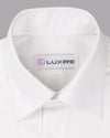 Zegna White Twill With Pale Blue HairLine Stripes