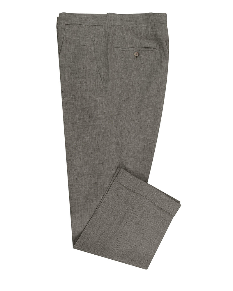 Solbiati Stone Grey Linen Dress Pant