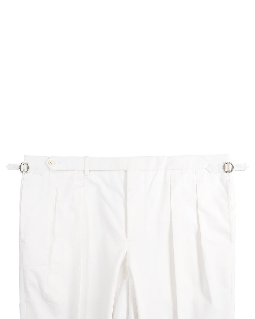 Cotton: White Summer Twill Dress Pant