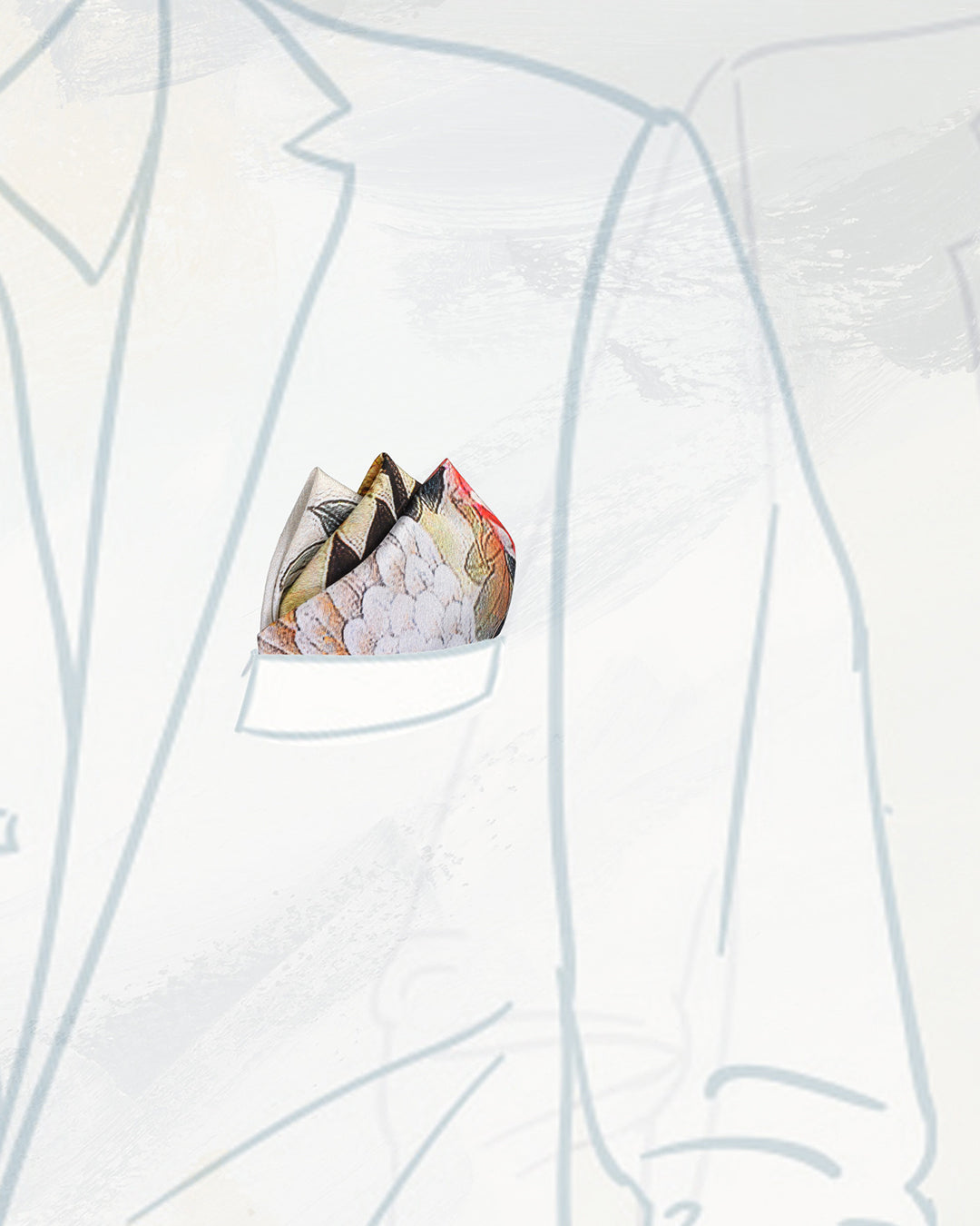 Pocket Square- Chinoiserie - 4