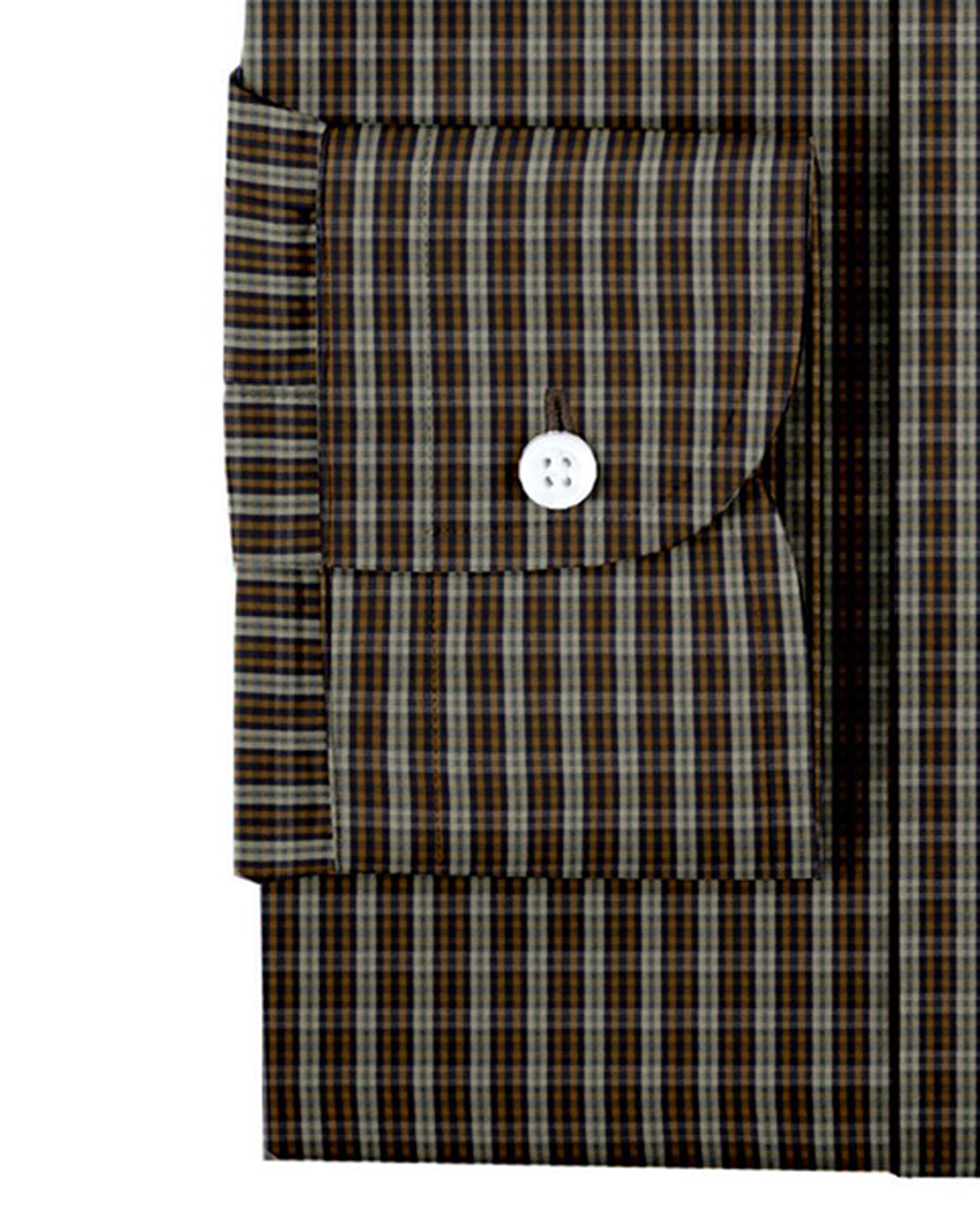 Brown Tan Navy Tartan Checks - 3