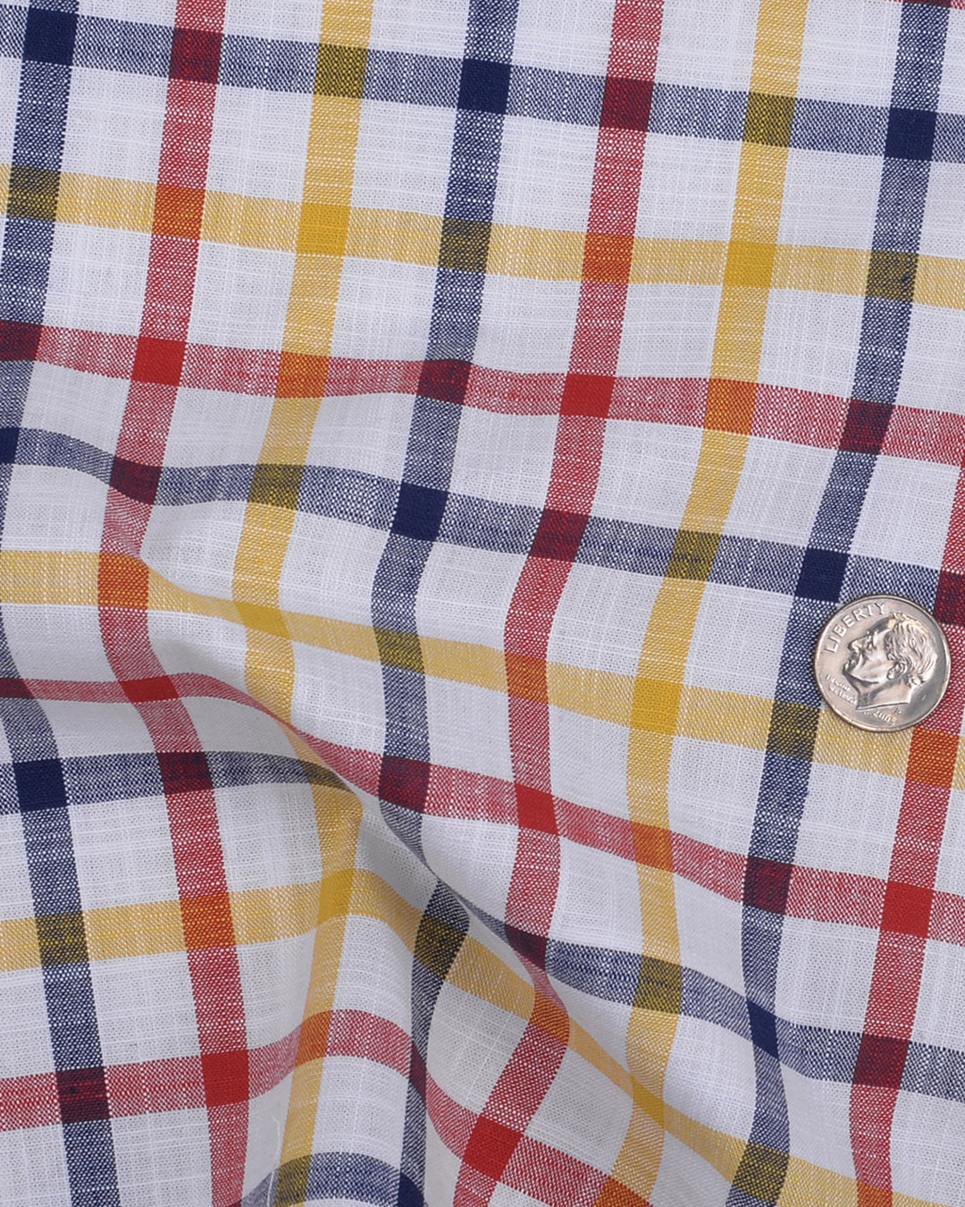 Checks: Red Navy Yellow Tattersall Chambray