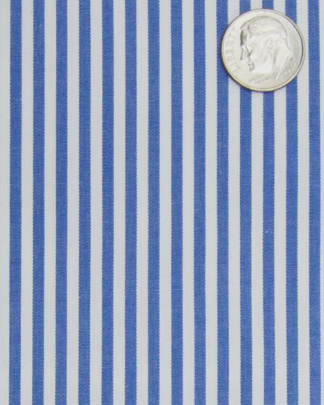 Classic Blue Pencil Stripes on White - 4