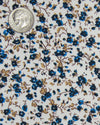 Camp collar PRESET STYLE in Blue Fine Floral Prints on White