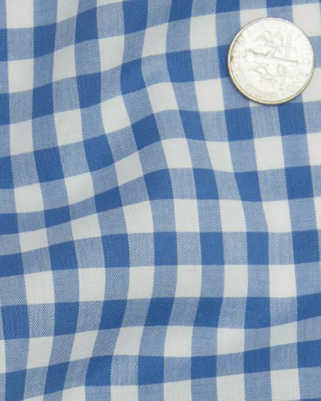 Ultramarine Blue Checks on White