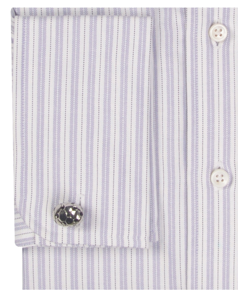 Alumo Oxford  Light Purple and Navy Stripes