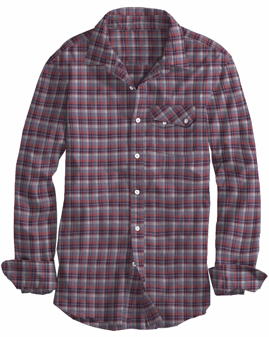 Purple Dark Peach Tartan Checks - 1