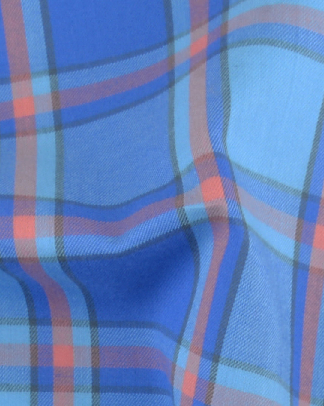 Dark Light Blue Orange Checks