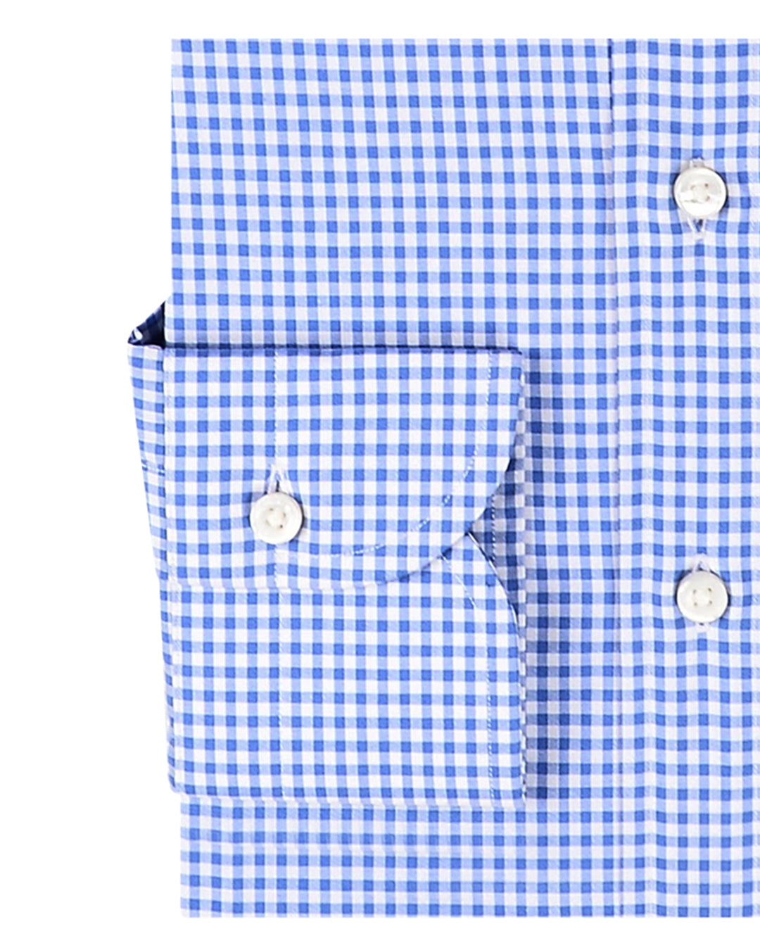 Blue Mini Gingham on White