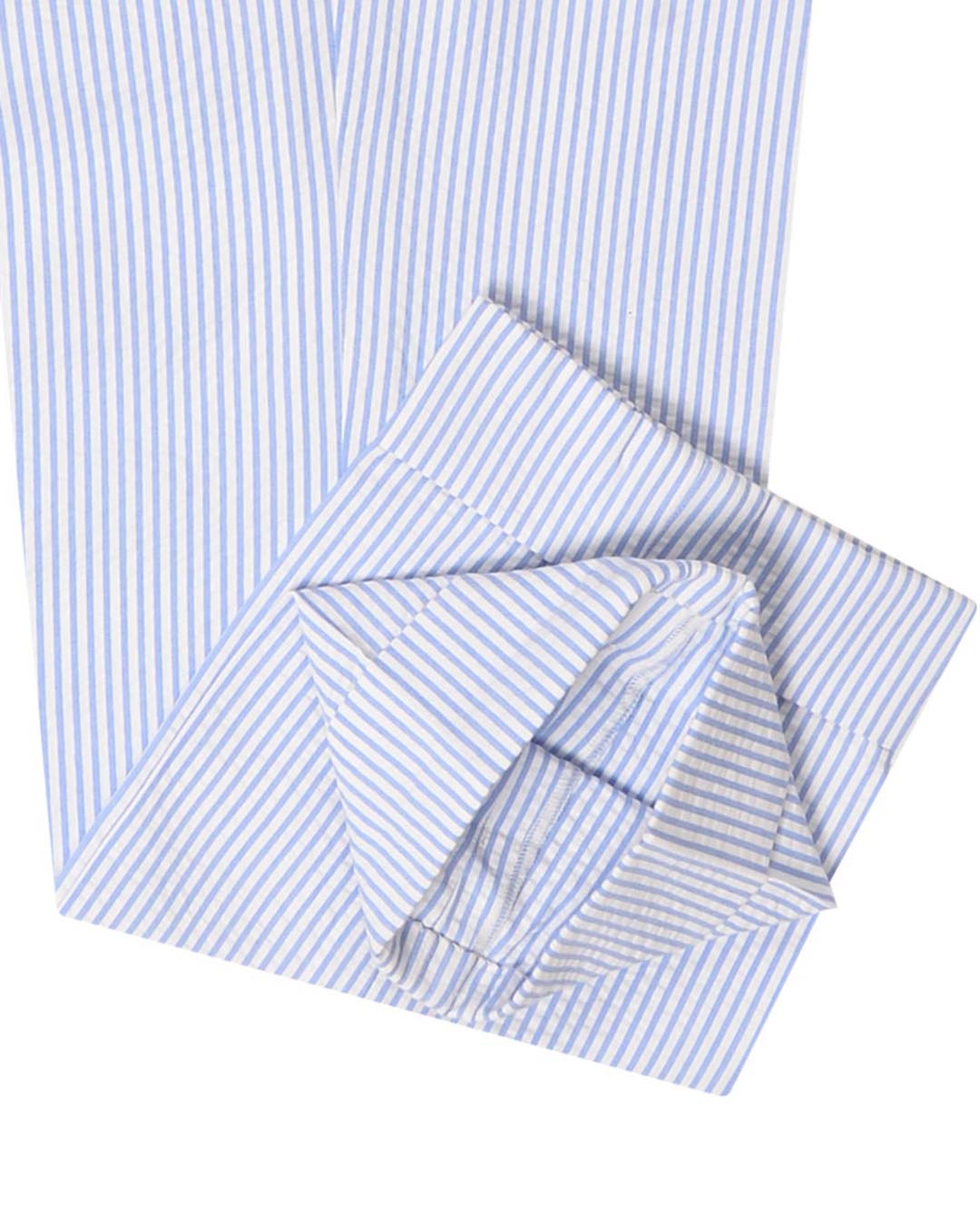 Minnis Blue Stripes Seersucker Pants - 6