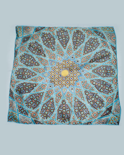 Pocket Square - The Blue Geometry