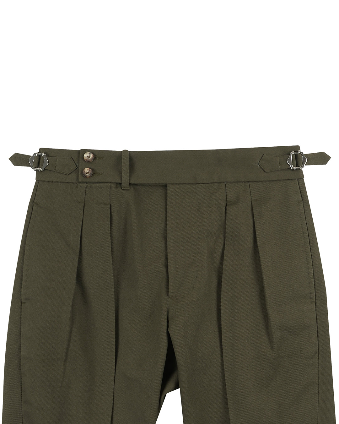 Brisbane Moss Olive Cotton Cavalry Twill - 2