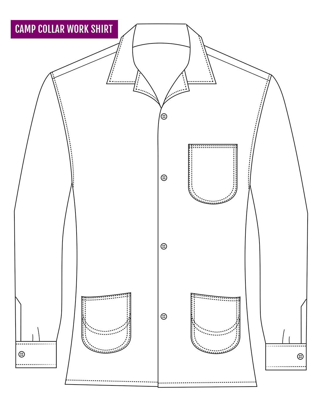 Blue Twill Flannel Work Shirt - 3