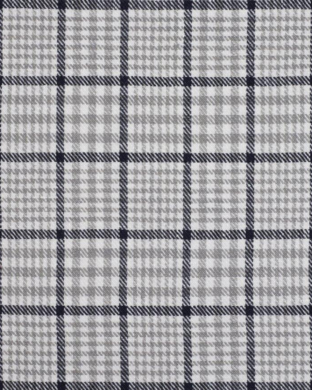 Dugdale Crommelin Linen - Silver Grey Black Checks