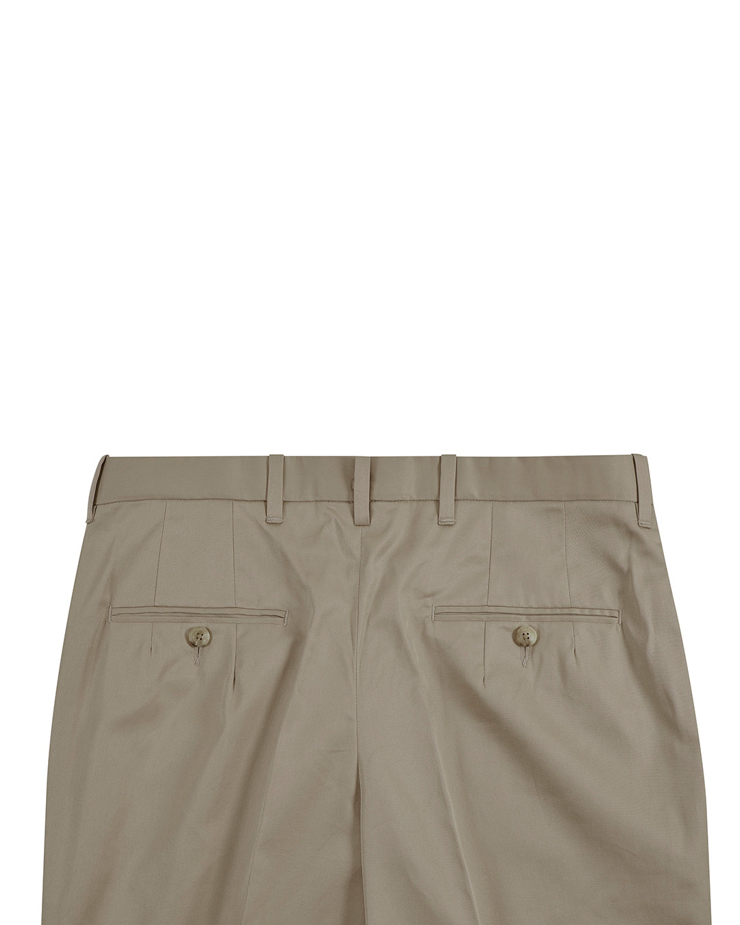 Beige Cotton Twill Dress Pant - 2