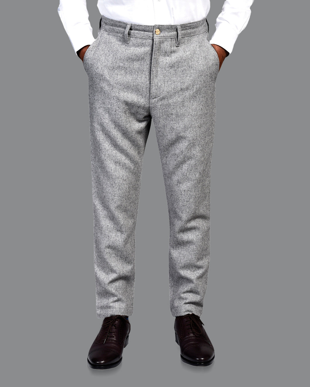 Grey Winter Pant in Recycled Wool