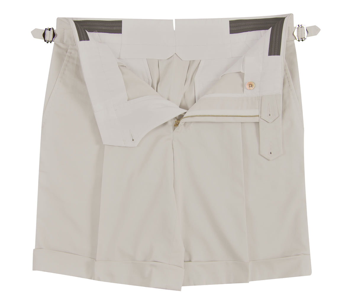 Ivory Twill Shorts - 3