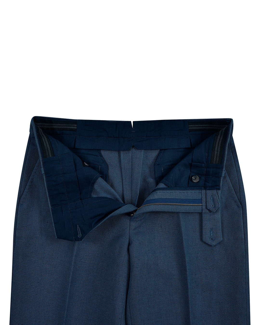 Linen Cotton Canvas: Steel Blue Dress Pant - 3