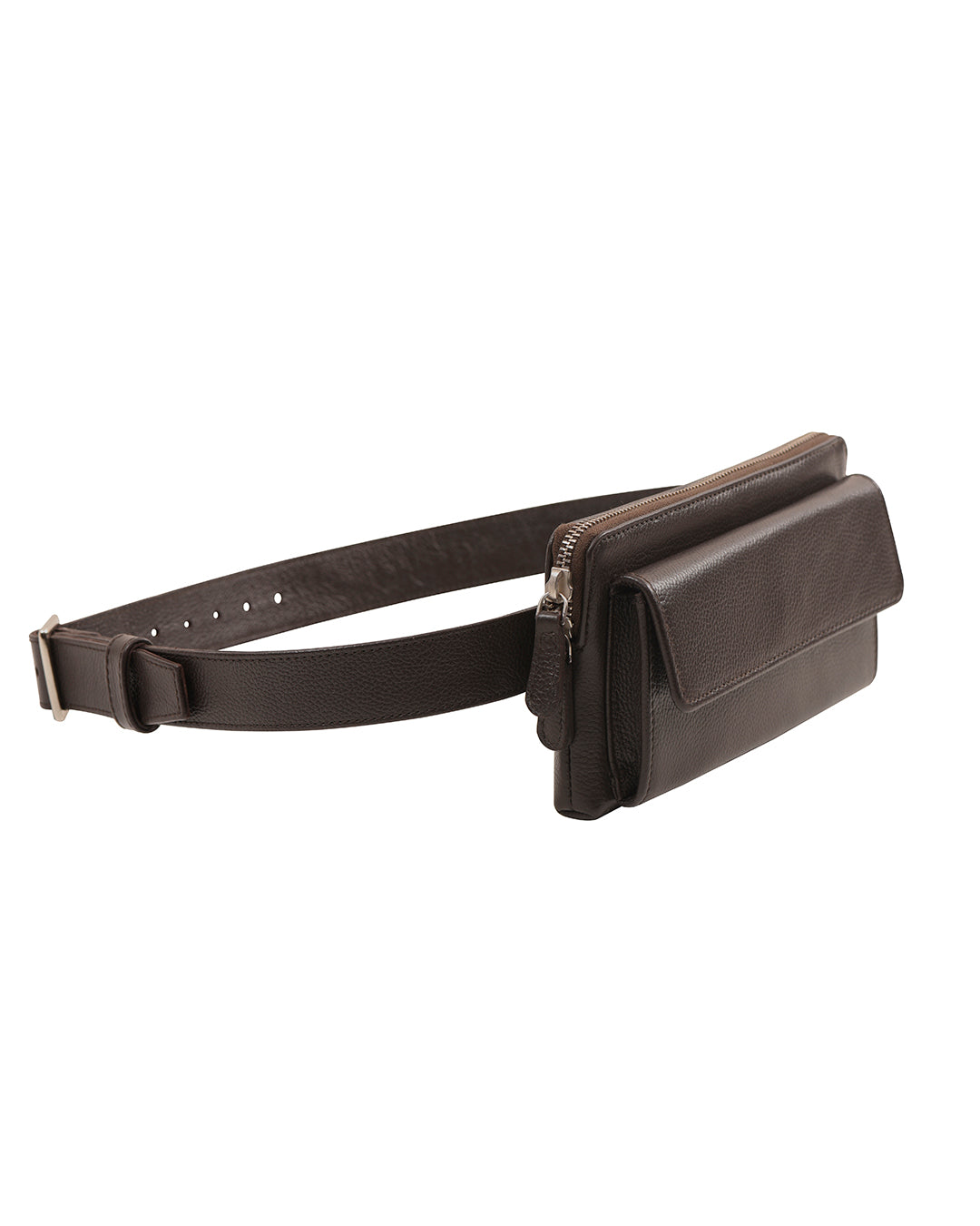 Brown Leather Waist Pouch - 3