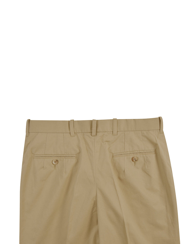 Dark Beige Plain Cotton Dress Pant