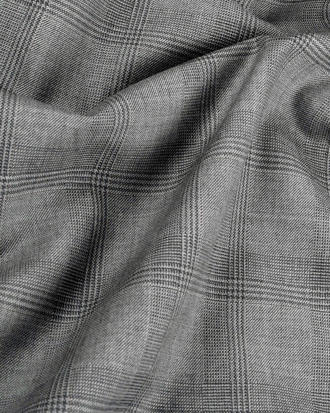 Drago: Super 160s Light Grey Prince of Wales Checks - 5