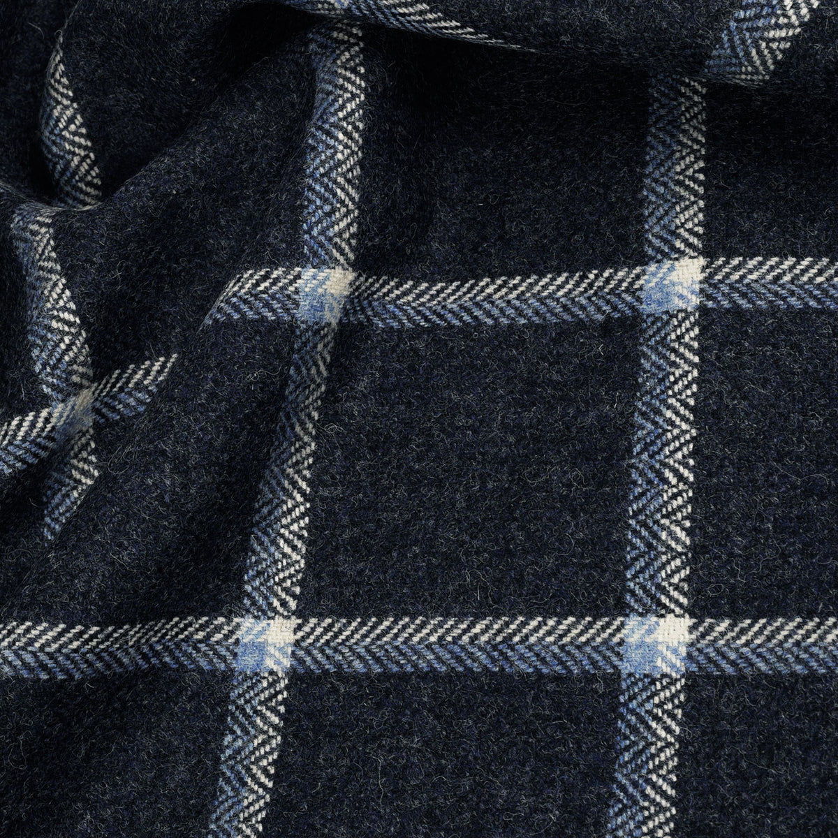 Cap Tweed in Navy Windowpane - 5