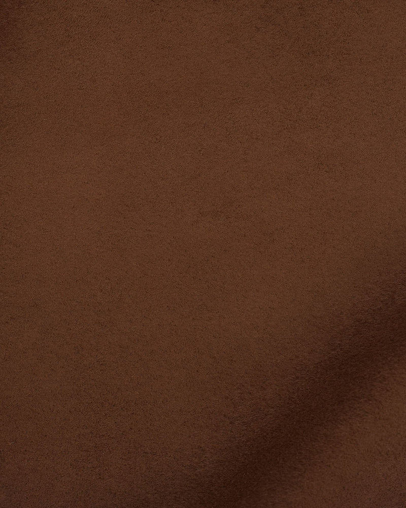 Tan Suede Leather Bomber Jacket