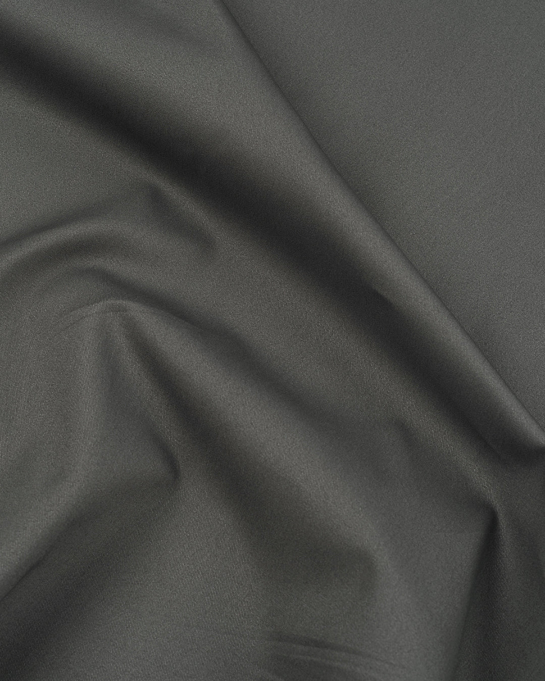 Ash Grey Twill Drawstring Pants - 3