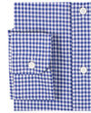 Dark Estate Blue Gingham on White