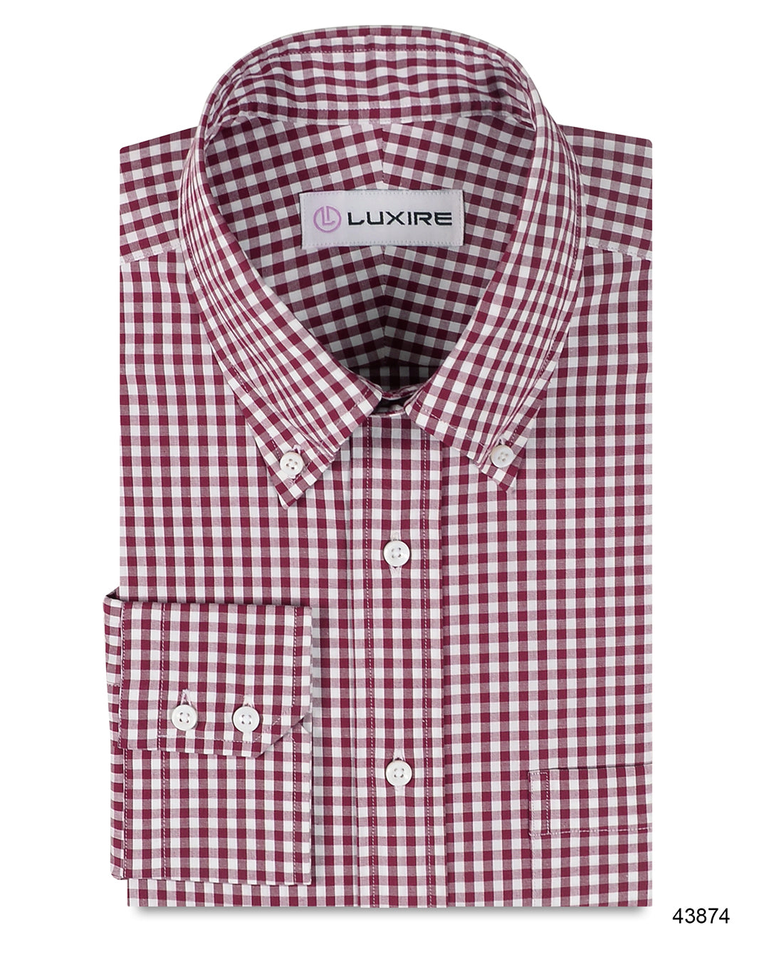 Deep Red Gingham - 1